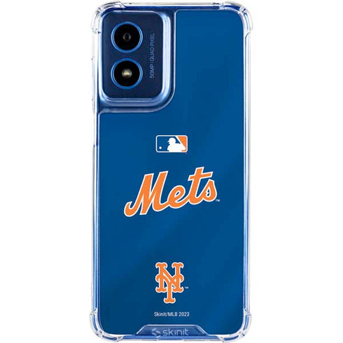 MLB New York Mets Jersey Alternate Moto G 5G (2024) Clear Case
